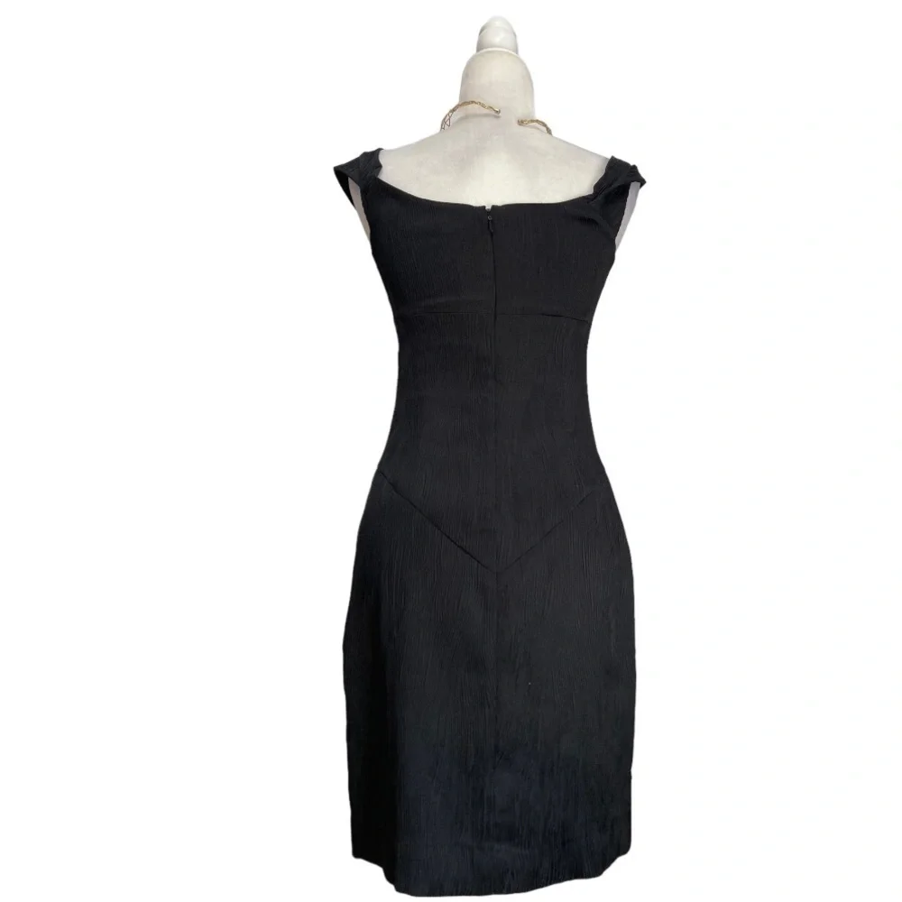 Black Halo Black Sheath Cocktail Dress - Picture 9 of 13